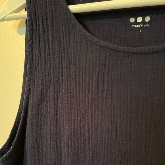 Three Dots Navy Blue Textured Maxi Dress Size Large - Picture 5 of 5